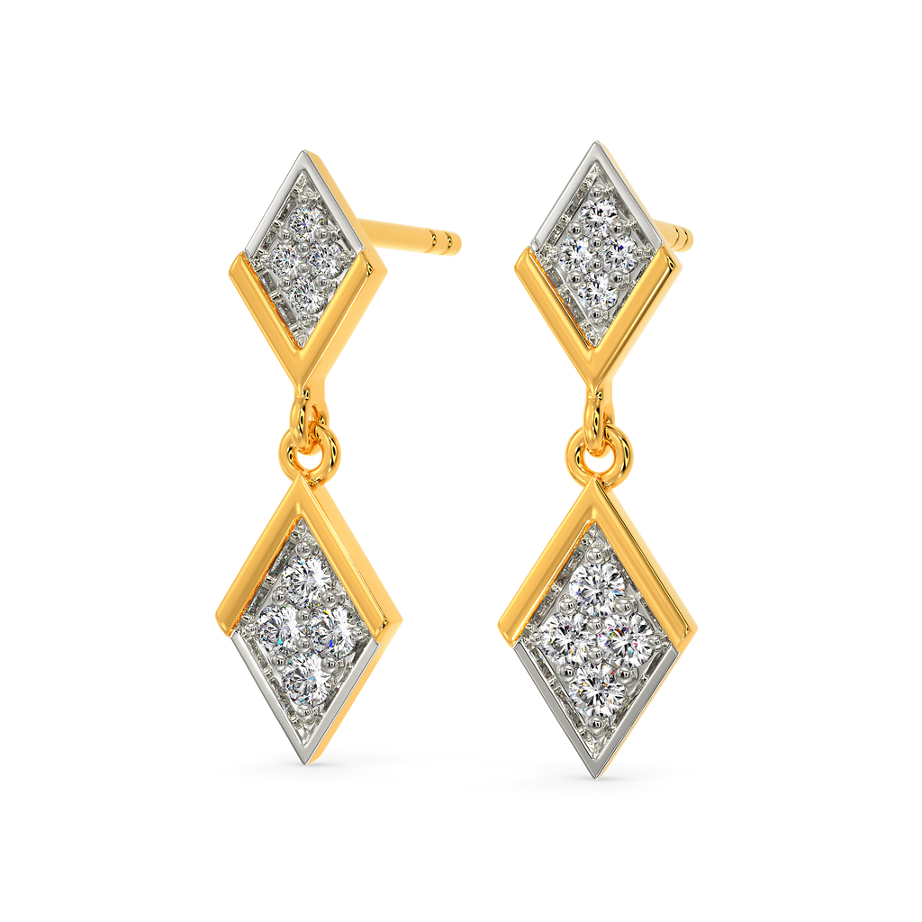Vibe In Tweed Diamond Earrings