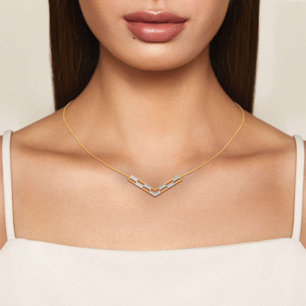 Tweed Weave Diamond Necklaces
