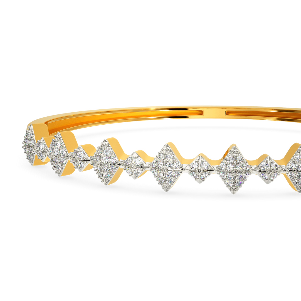 Frosted Spikes Diamond Bangles