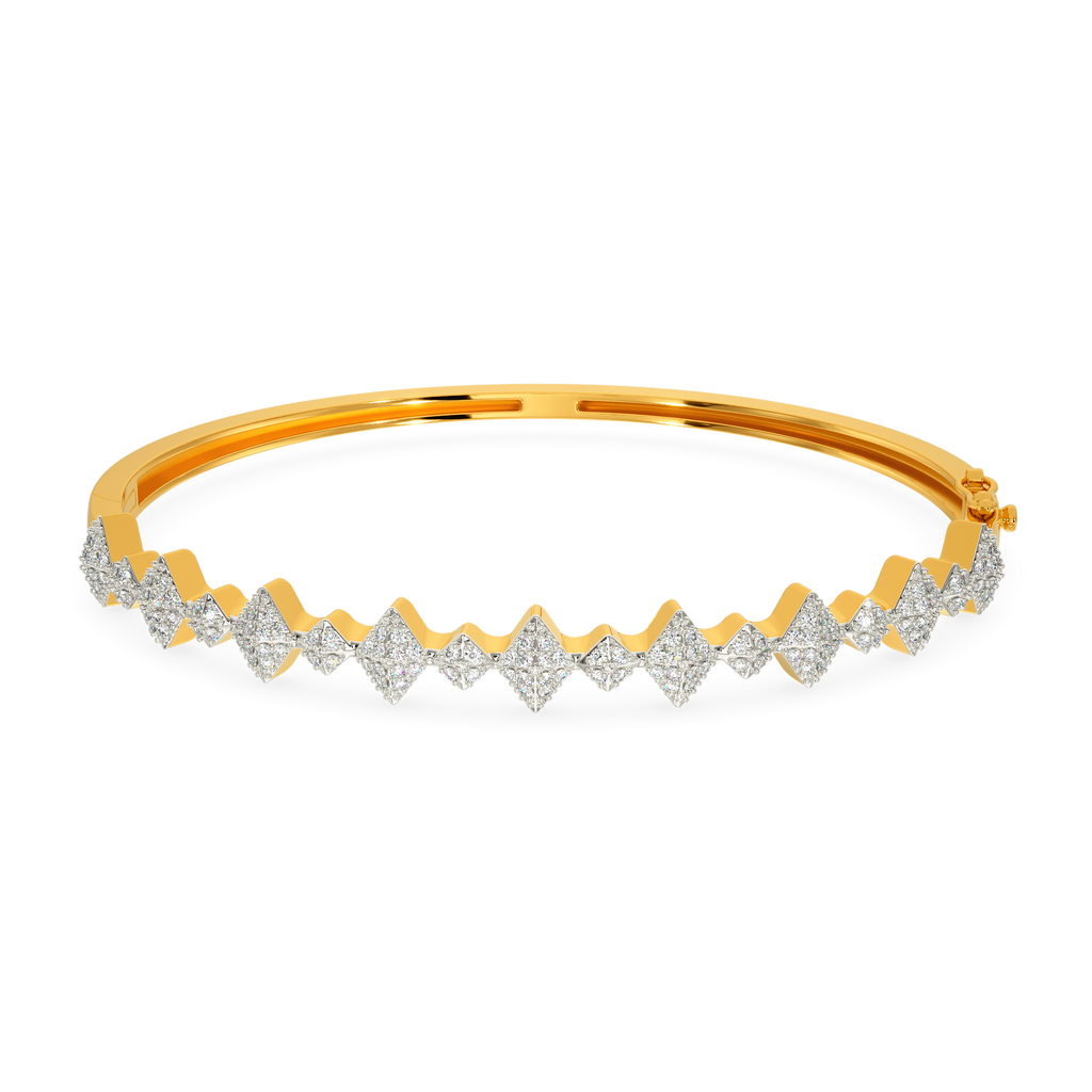 Frosted Spikes Diamond Bangles