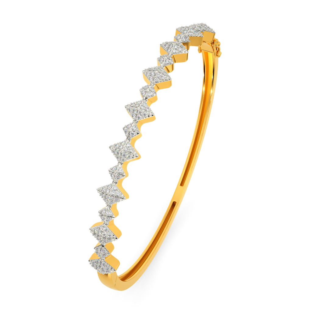 Frosted Spikes Diamond Bangles