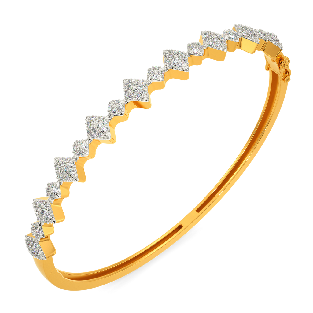 Frosted Spikes Diamond Bangles