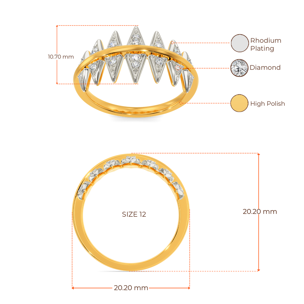 Rock Spike Diamond Rings