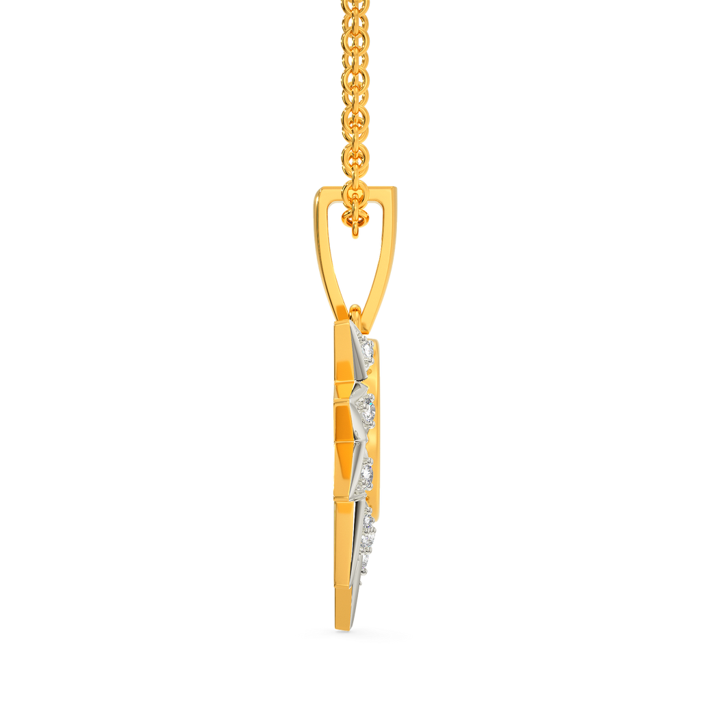 Rock Spike Diamond Pendants