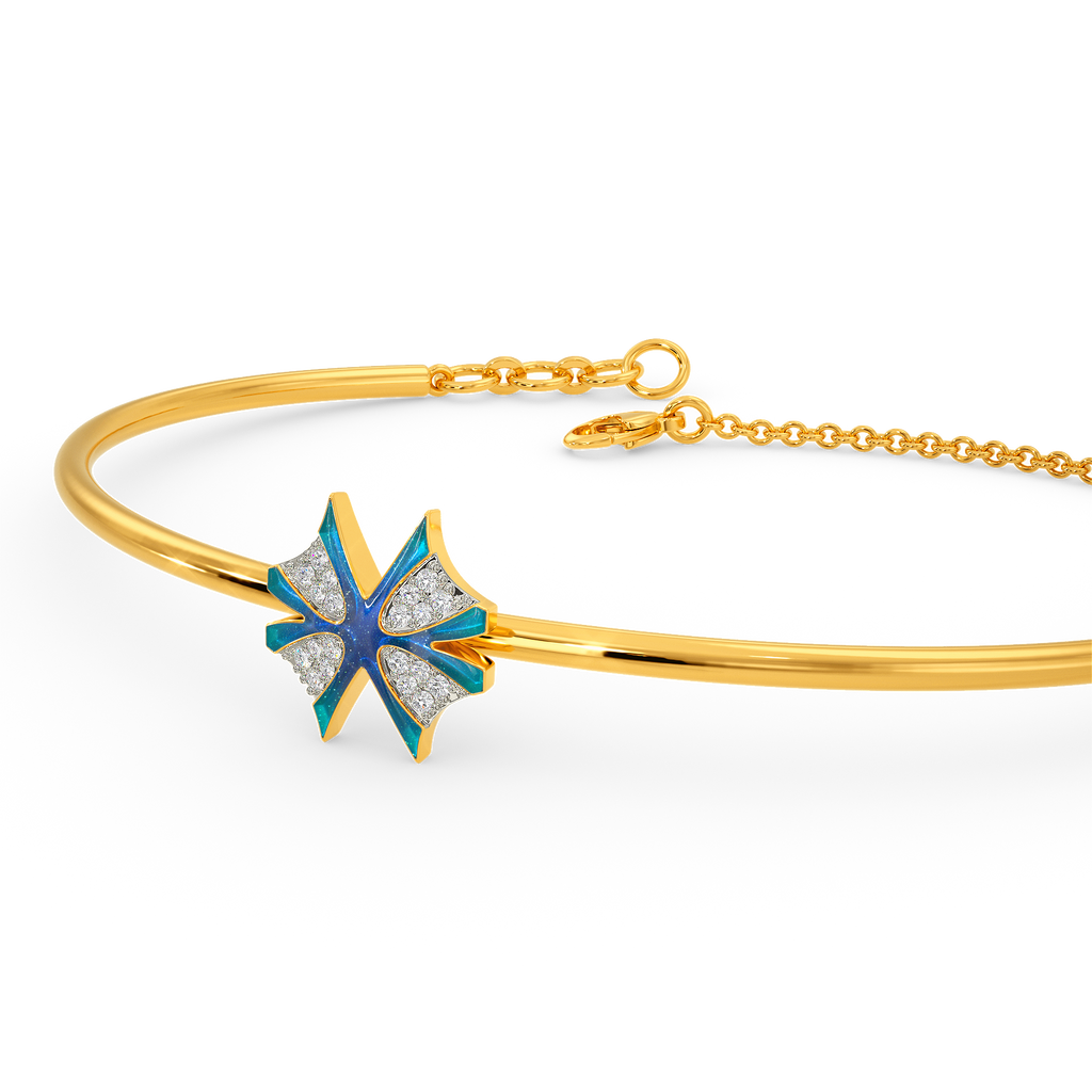In A Blue Fantasy World Diamond Bangles