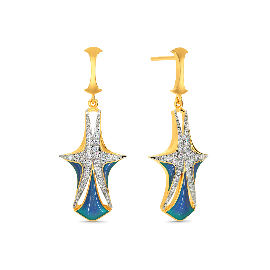 Dream In Blue Diamond Earrings