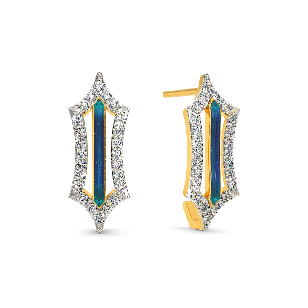 Glow In Blue Diamond Earrings