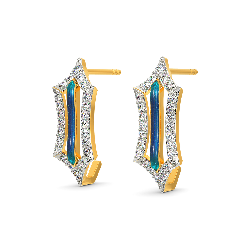 Glow In Blue Diamond Earrings