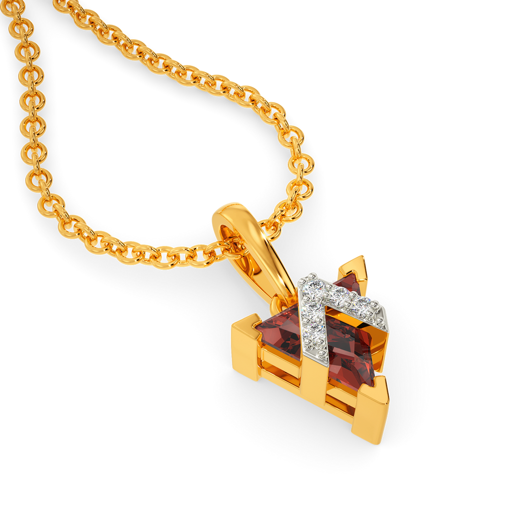 Iconic Garnet Diamond Pendants