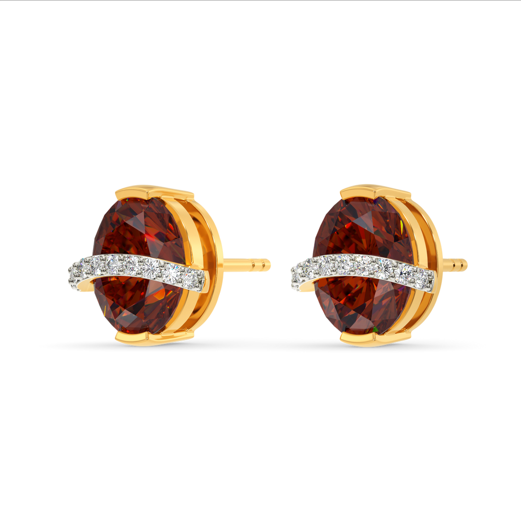 Red Power Diamond Earrings