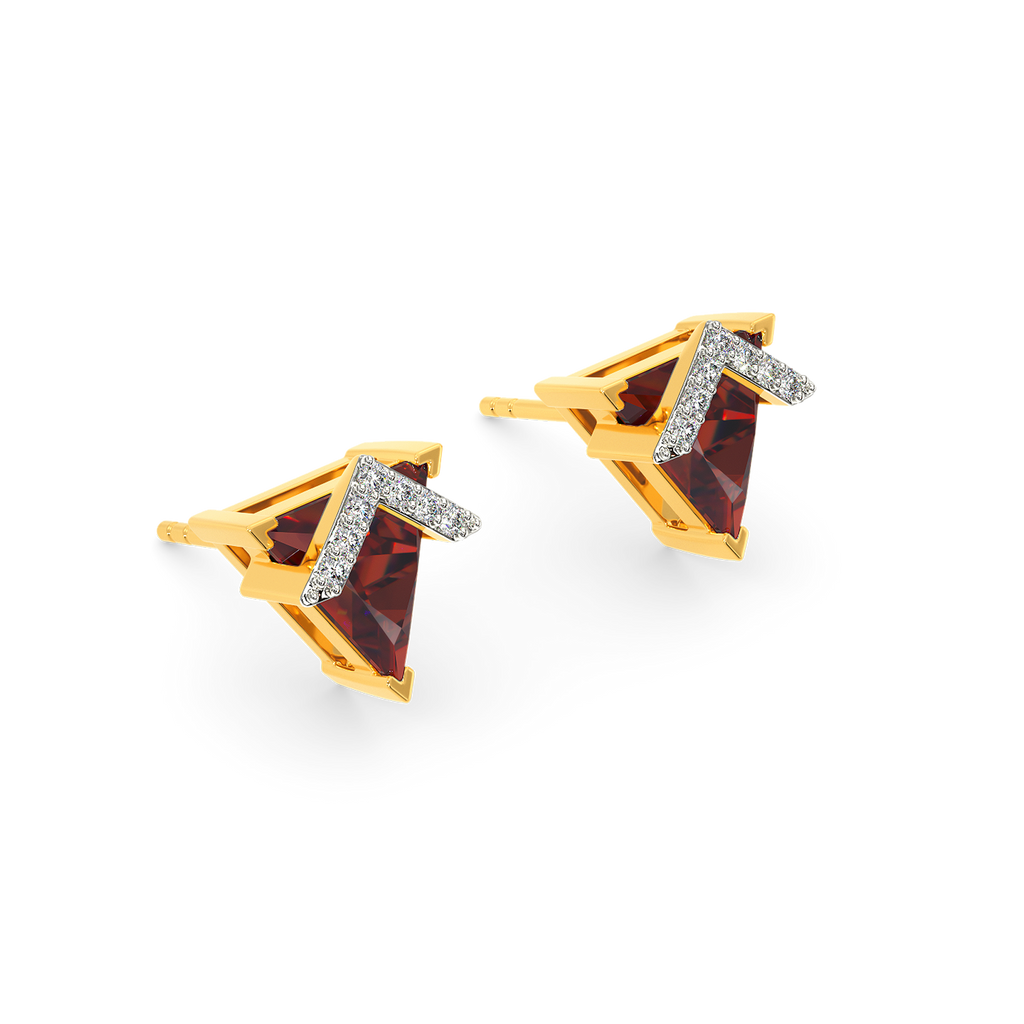 Red Drama Diamond Earrings