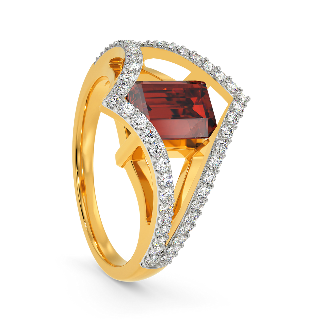 Red Glam Diamond Rings