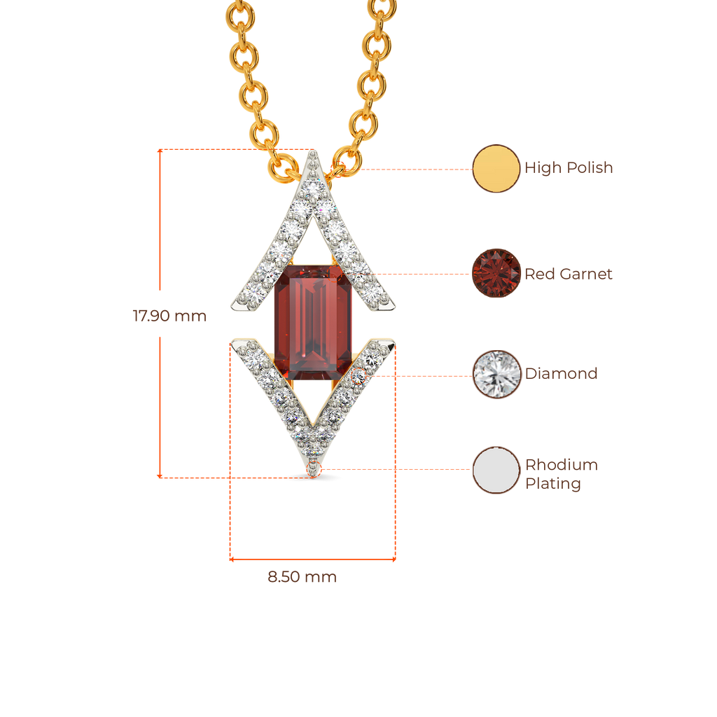 Red Glam Diamond Pendants