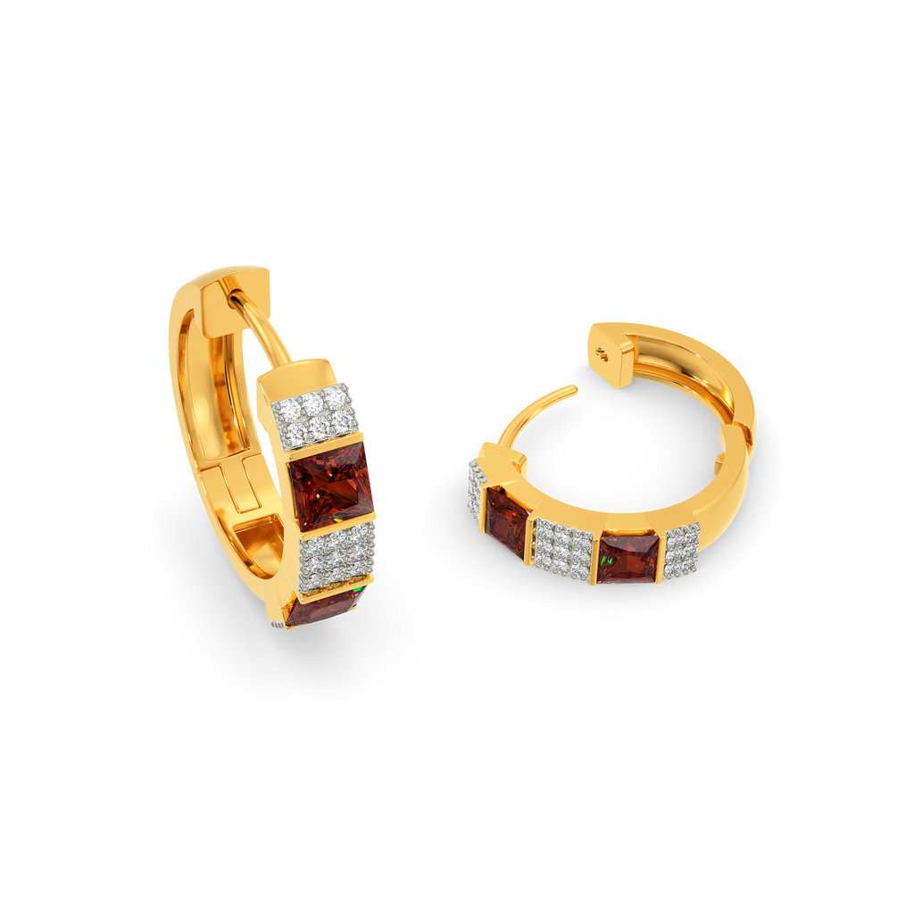 Dream In Red Diamond Earrings