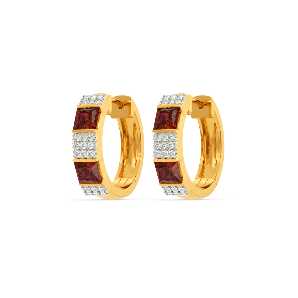 Dream In Red Diamond Earrings