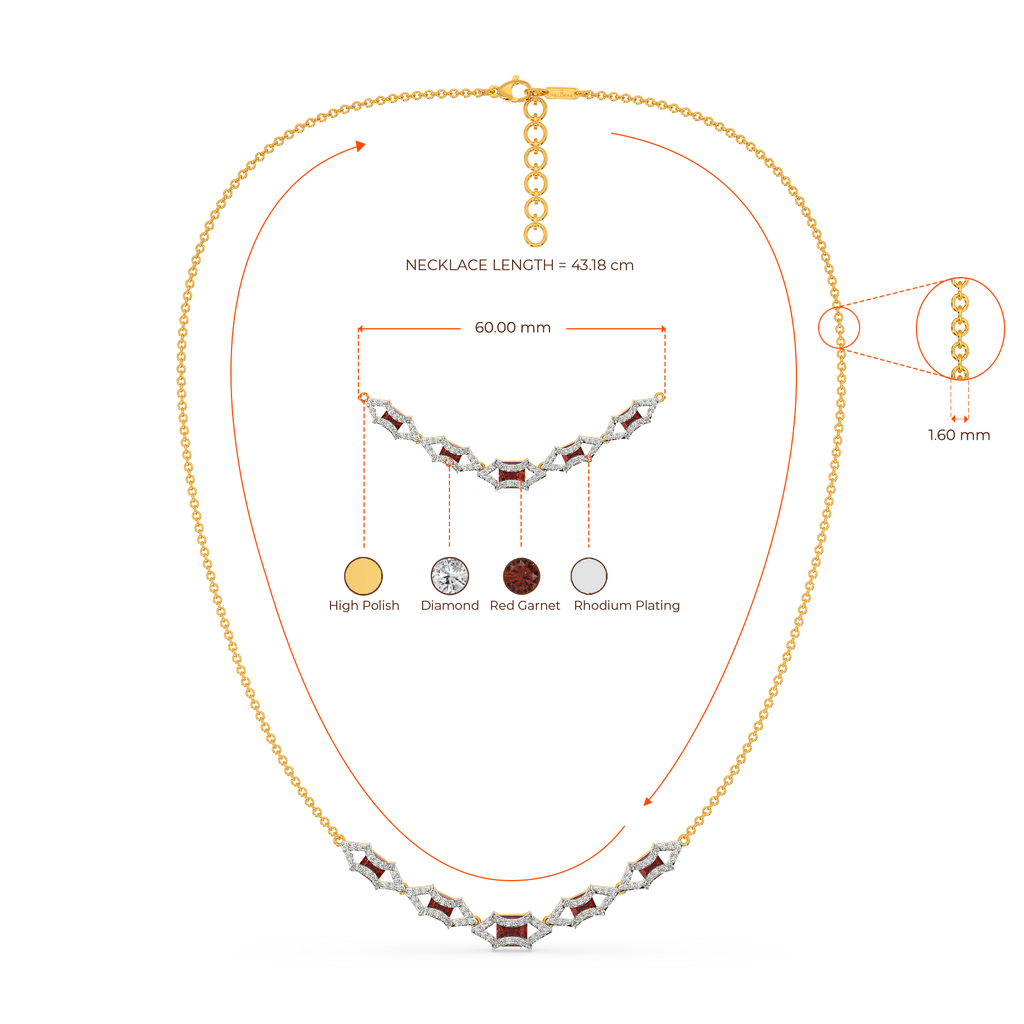 Red Famed Diamond Necklaces