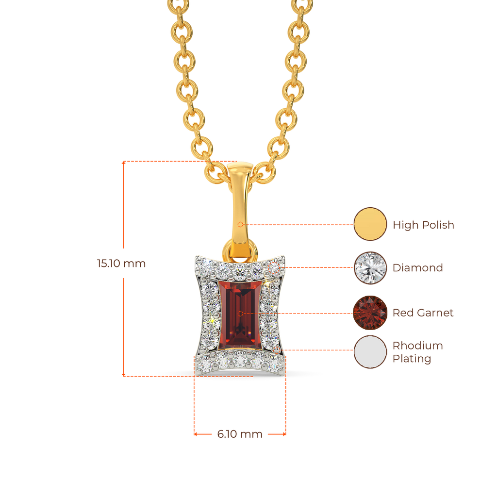 Red Famed Diamond Pendants
