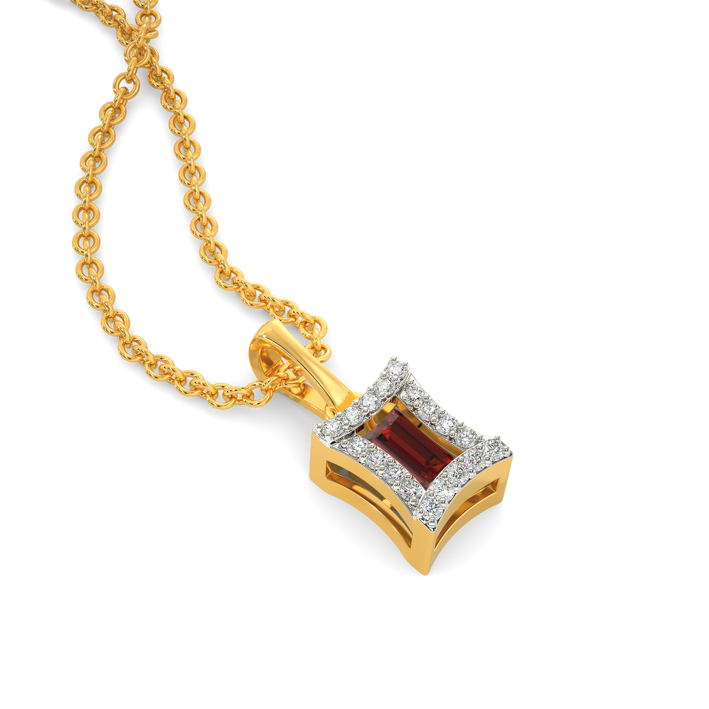 Red Famed Diamond Pendants