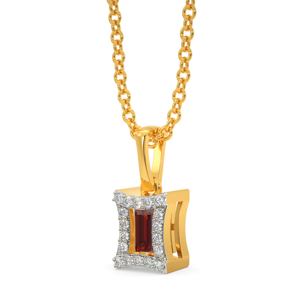 Red Famed Diamond Pendants