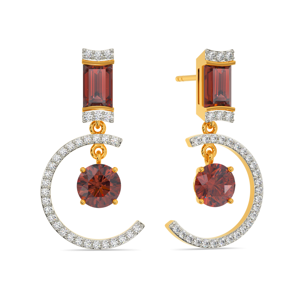 Red Velvet Diamond Earrings