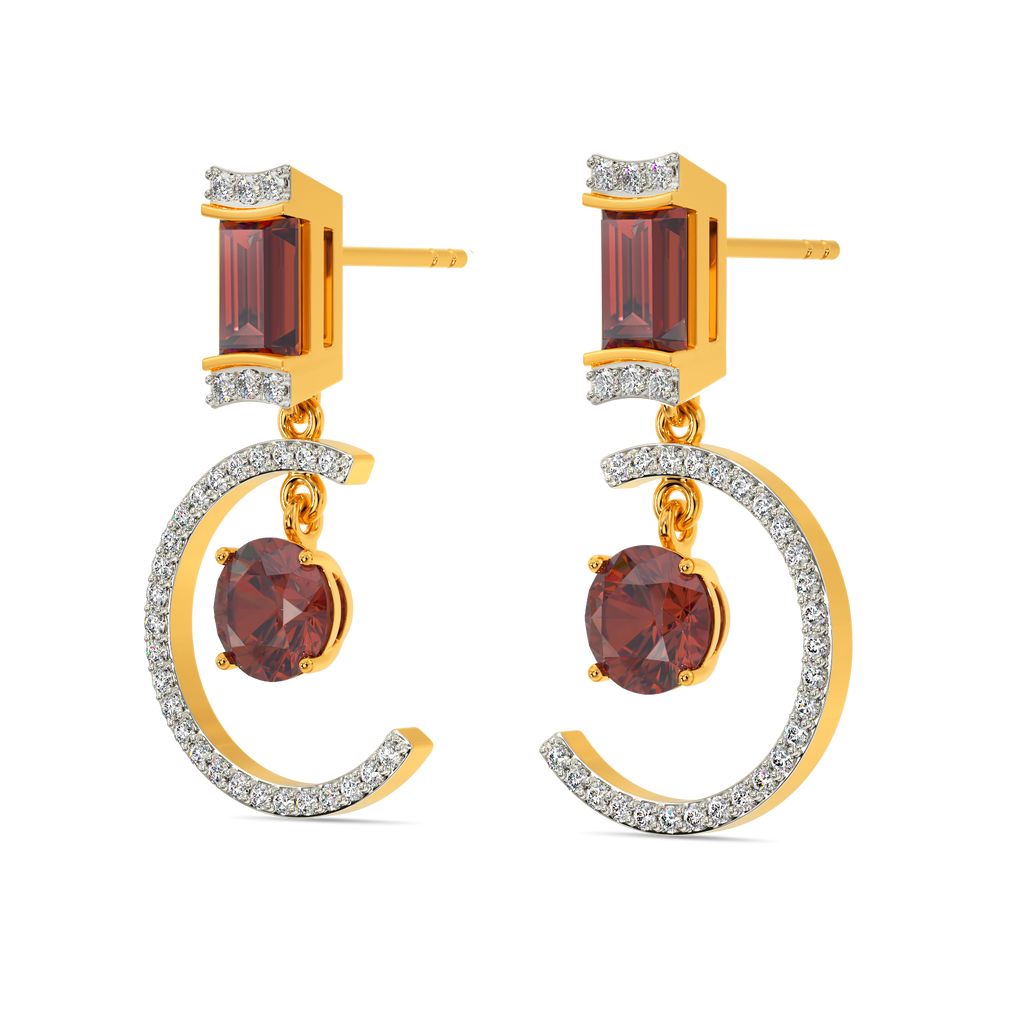 Red Velvet Diamond Earrings