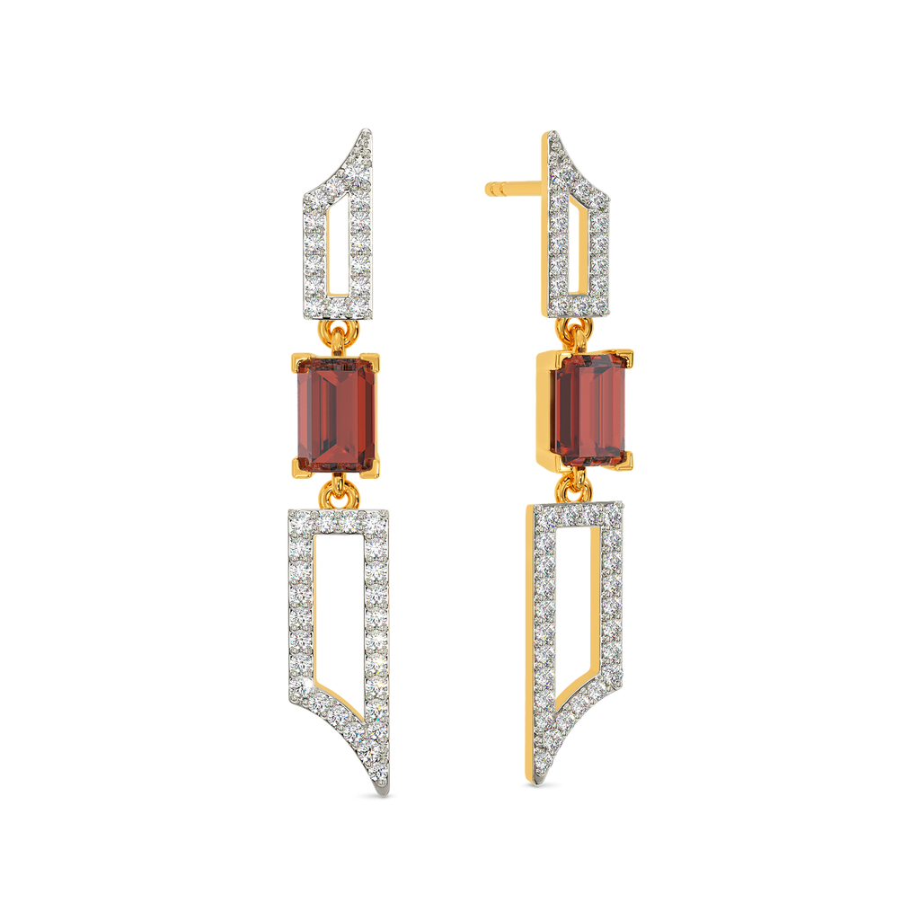 Red Fair Diamond Earrings