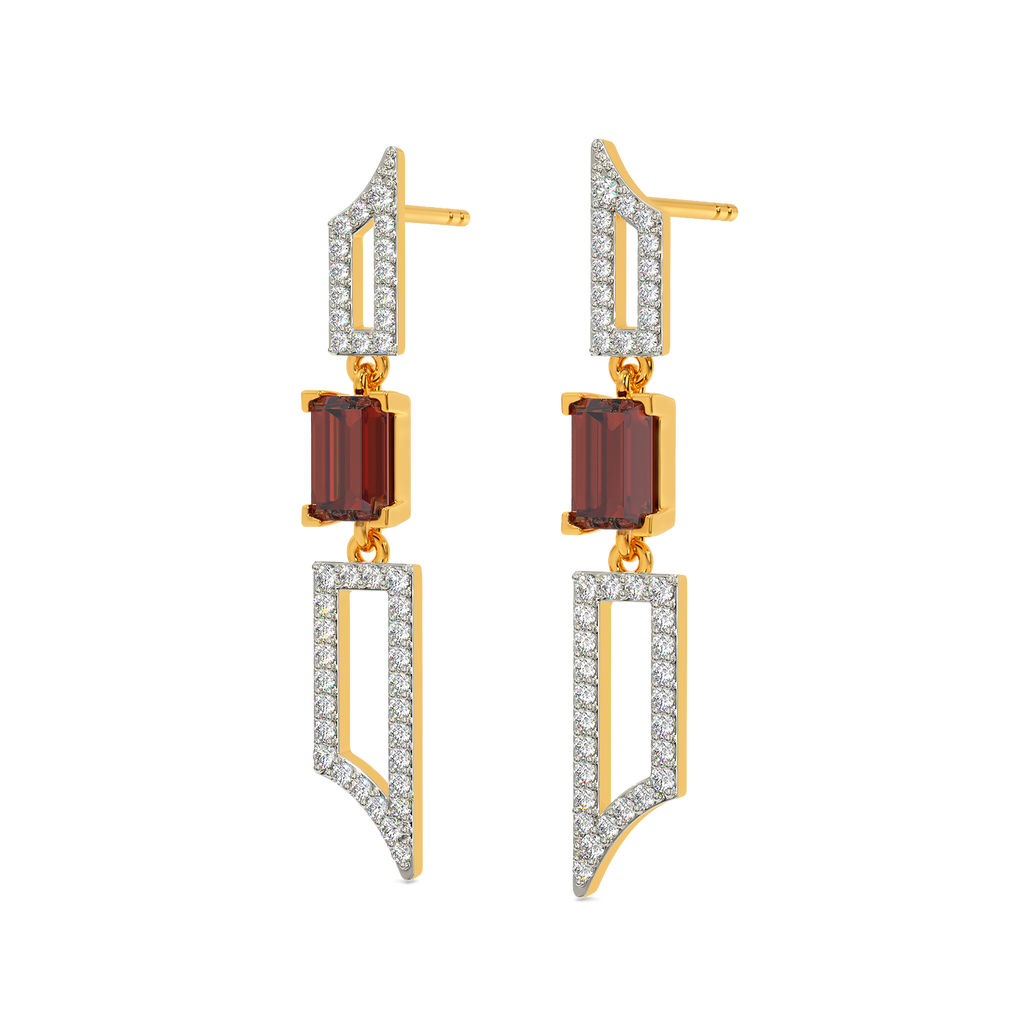 Red Fair Diamond Earrings