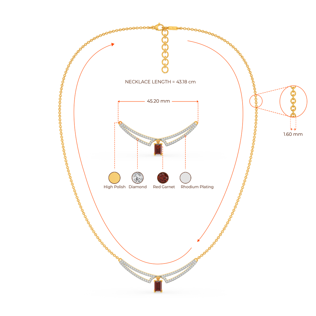 Red Fair Diamond Necklaces