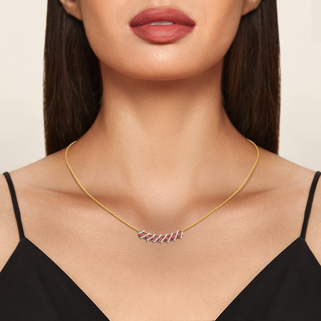 Red Dazzle Diamond Necklaces