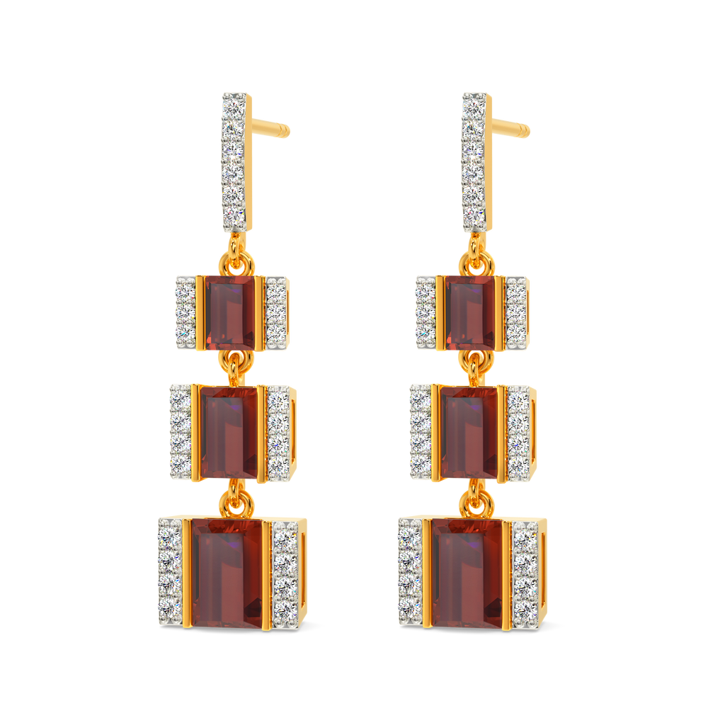 Red Vibe Diamond Earrings