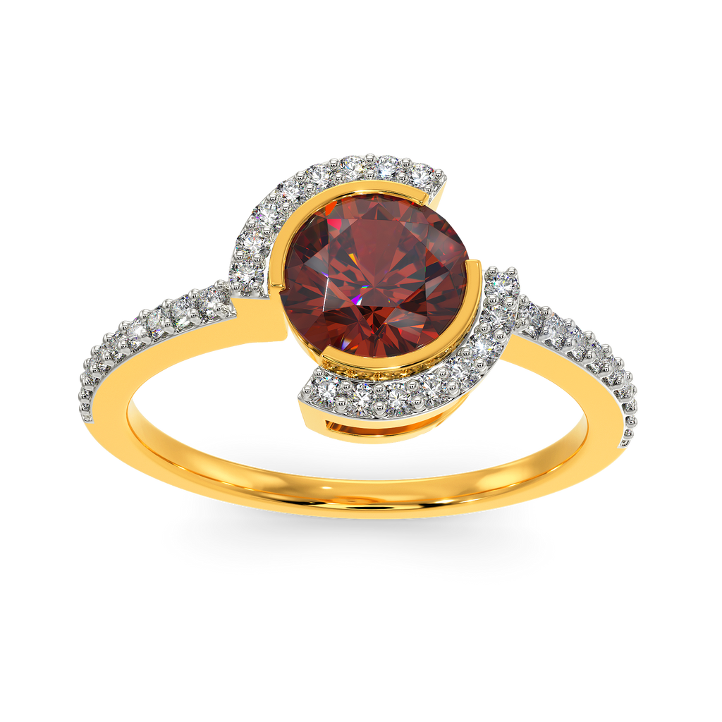 Groove In Red Diamond Rings