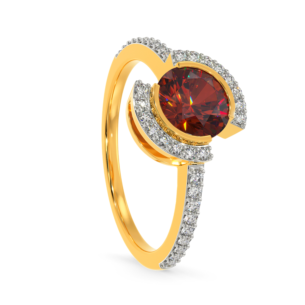 Groove In Red Diamond Rings
