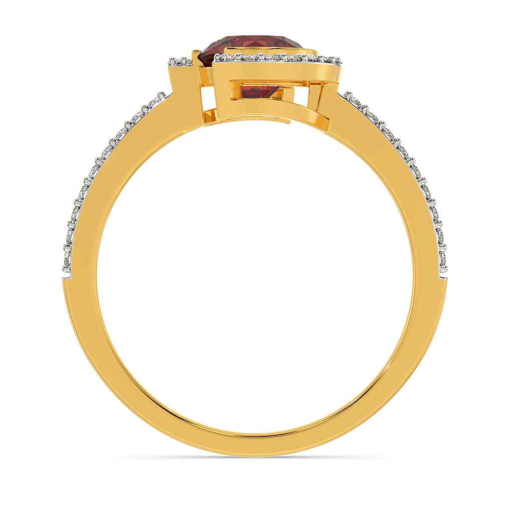 Groove In Red Diamond Rings