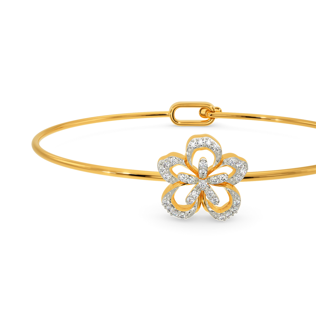 Sing The Floral Song Diamond Bangles