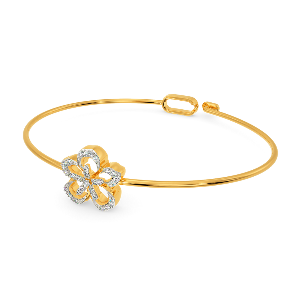 Sing The Floral Song Diamond Bangles