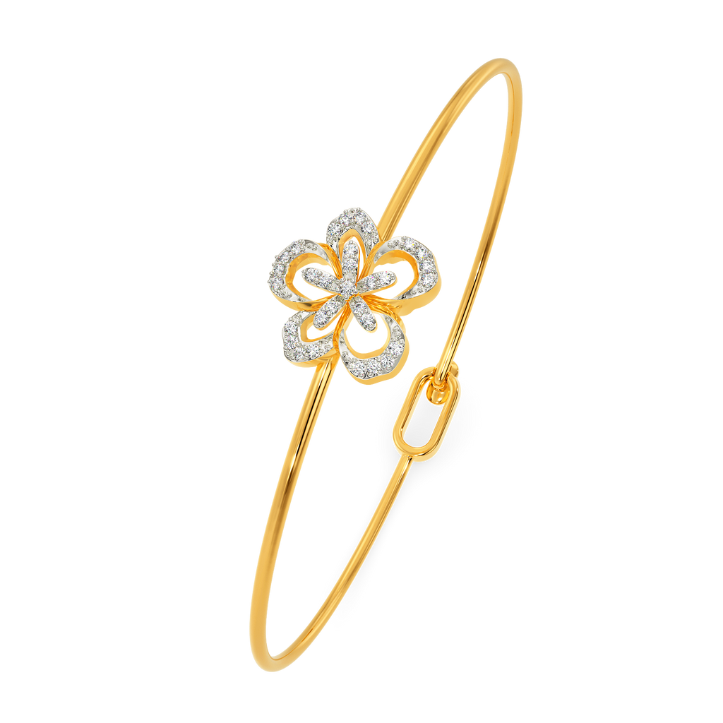 Sing The Floral Song Diamond Bangles