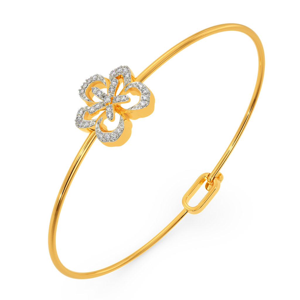 Sing The Floral Song Diamond Bangles