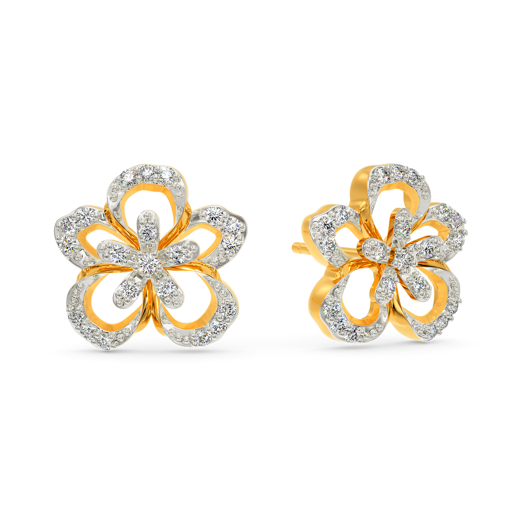 Sing The Floral Song Diamond Earrings