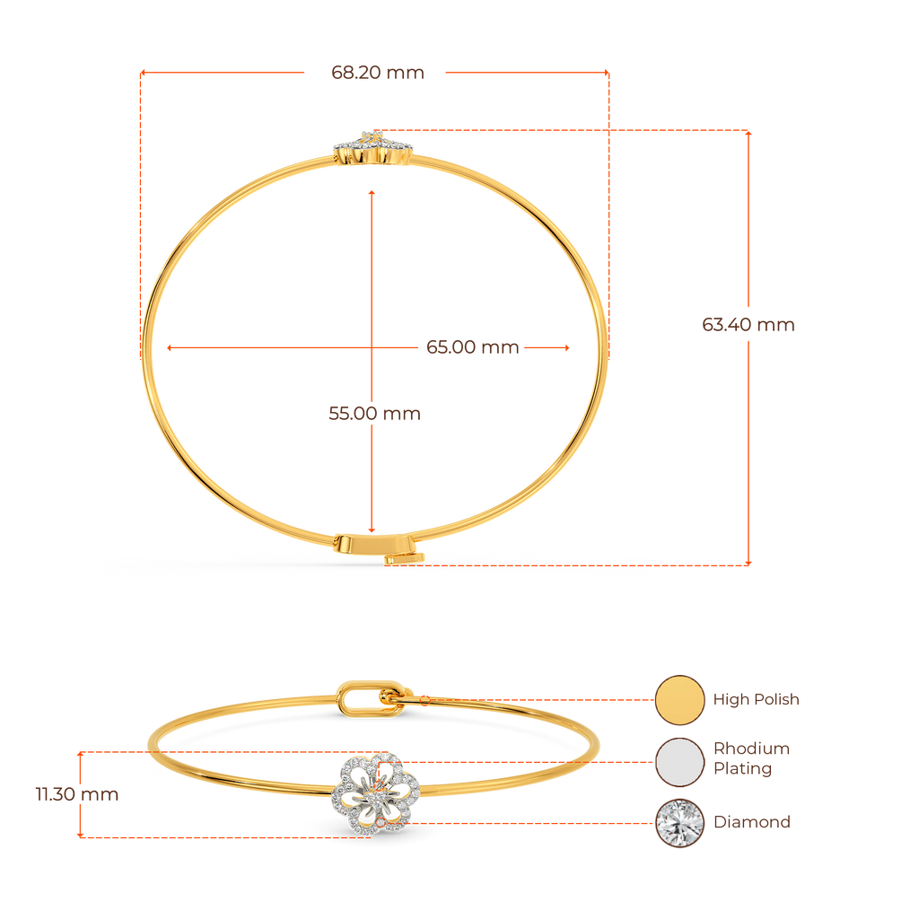 Magic Of Magnolia Diamond Bangles