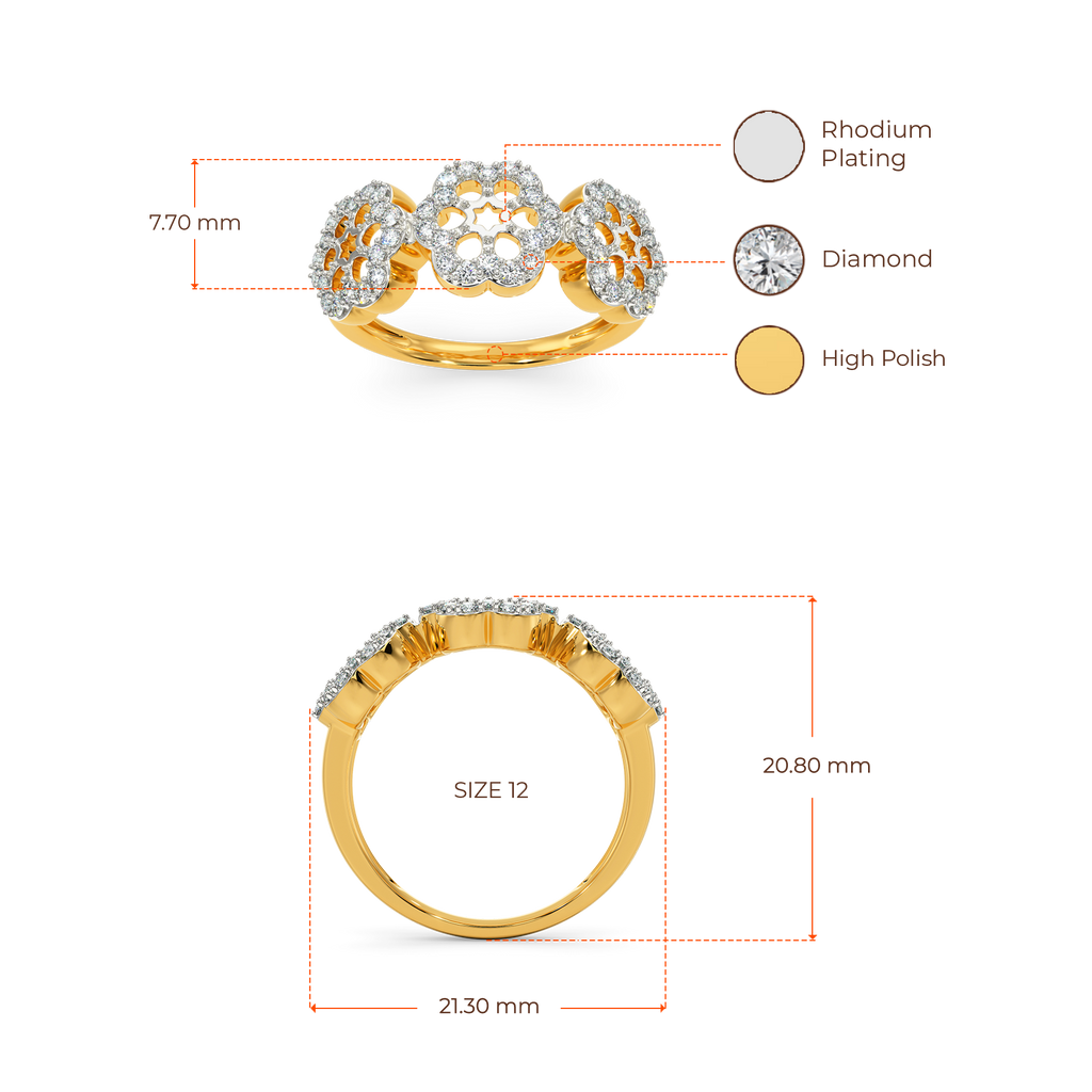 Gardenia Diamond Rings