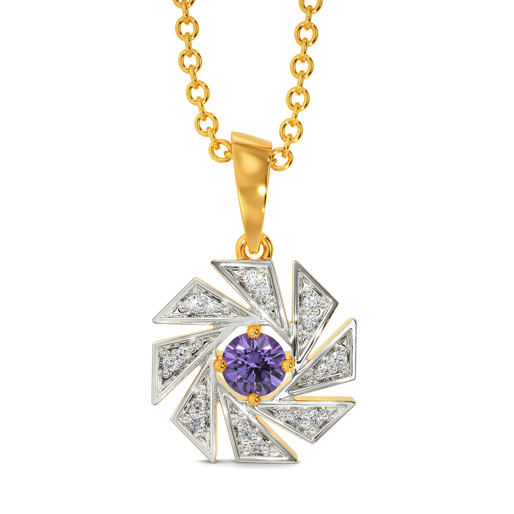 Purple Maze Diamond Pendants