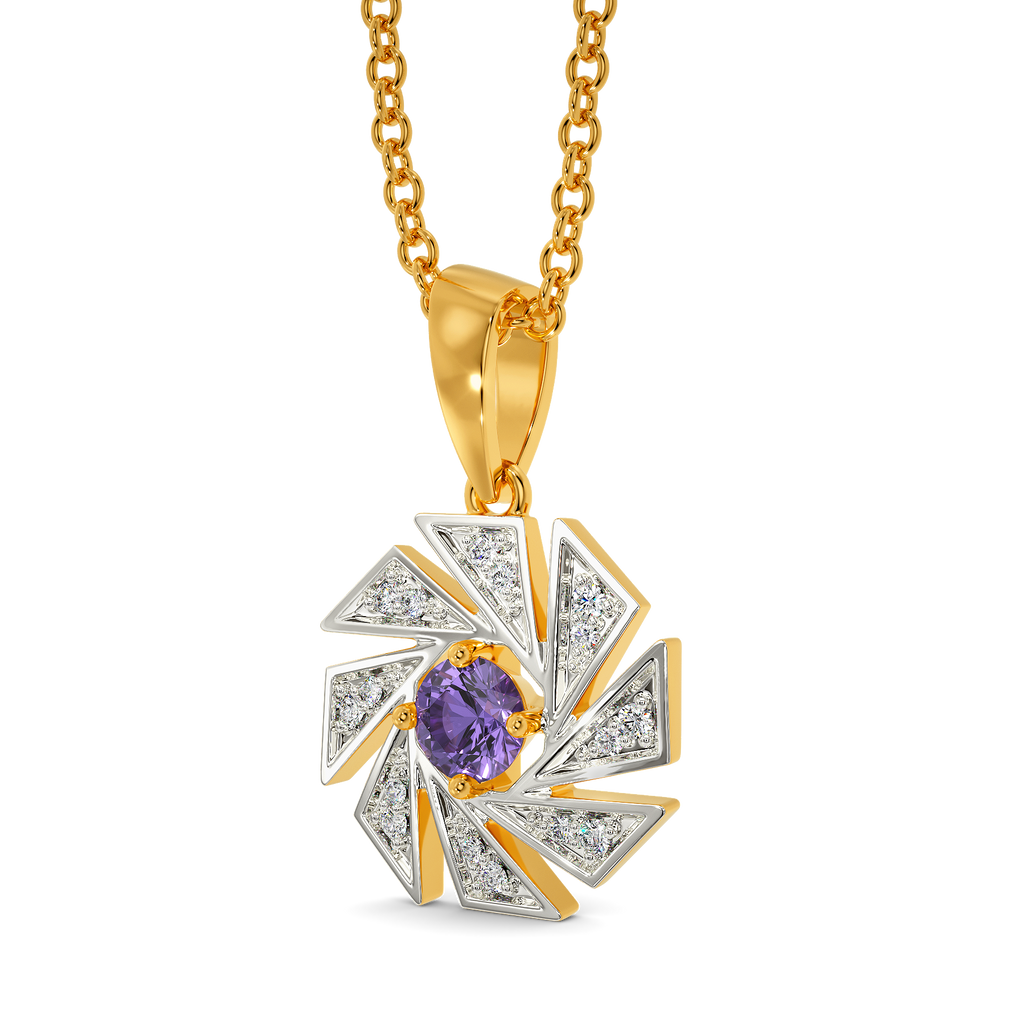 Purple Maze Diamond Pendants