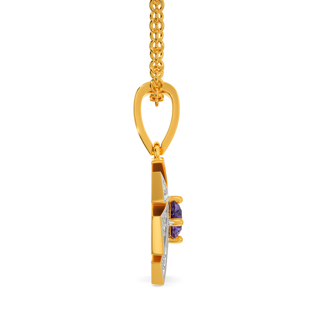 Purple Maze Diamond Pendants