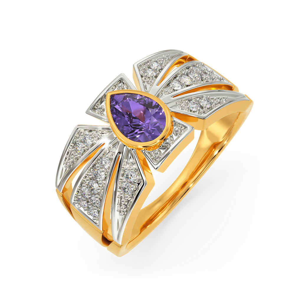 Purple Power Diamond Rings