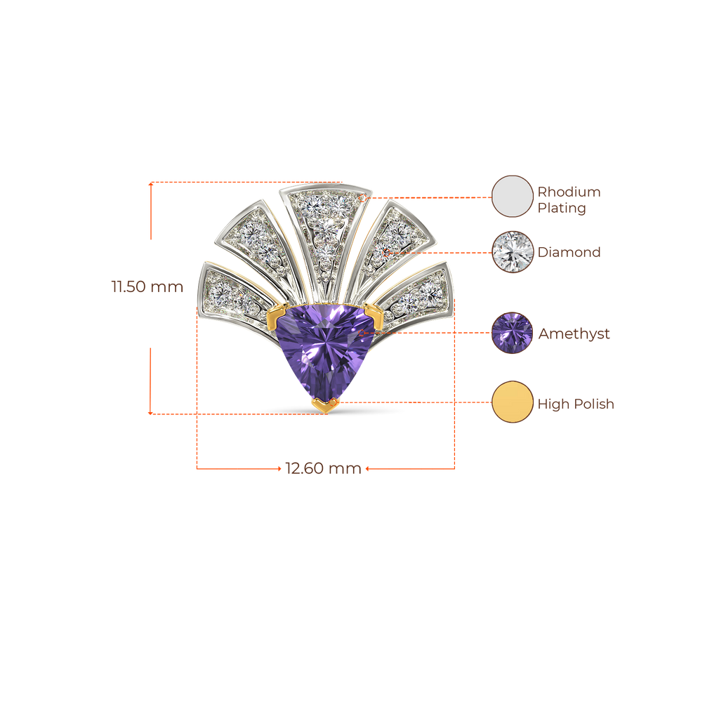 Purple Power Diamond Earrings