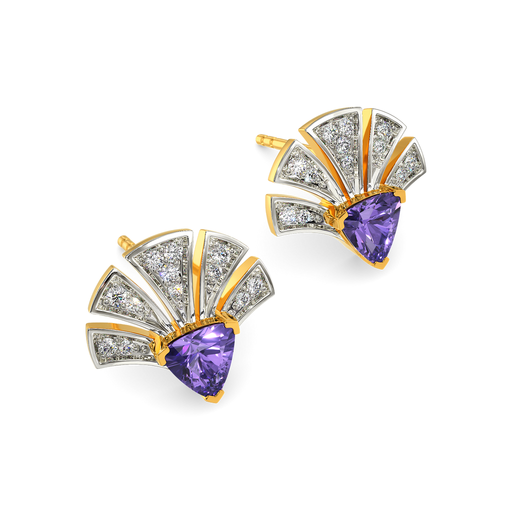 Purple Power Diamond Earrings