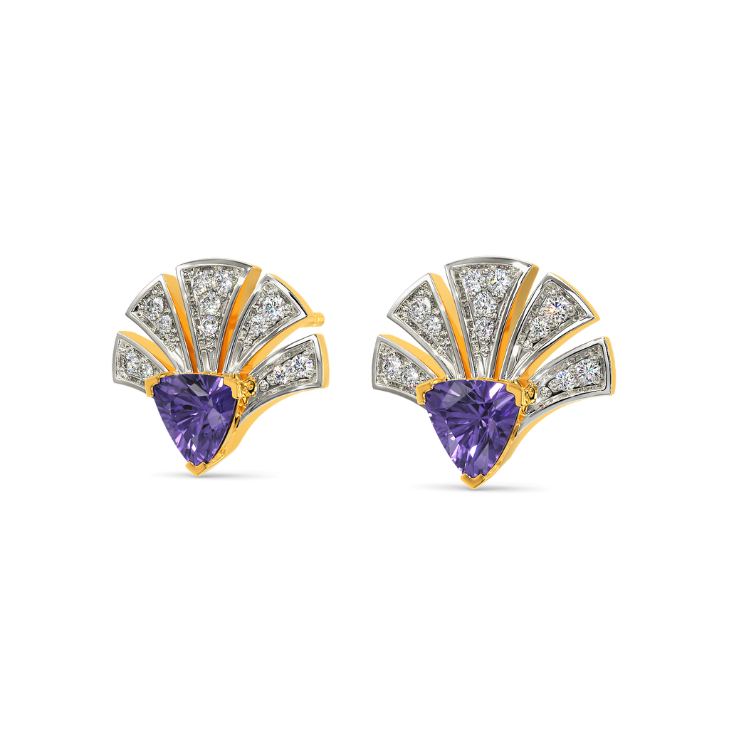 Purple Power Diamond Earrings