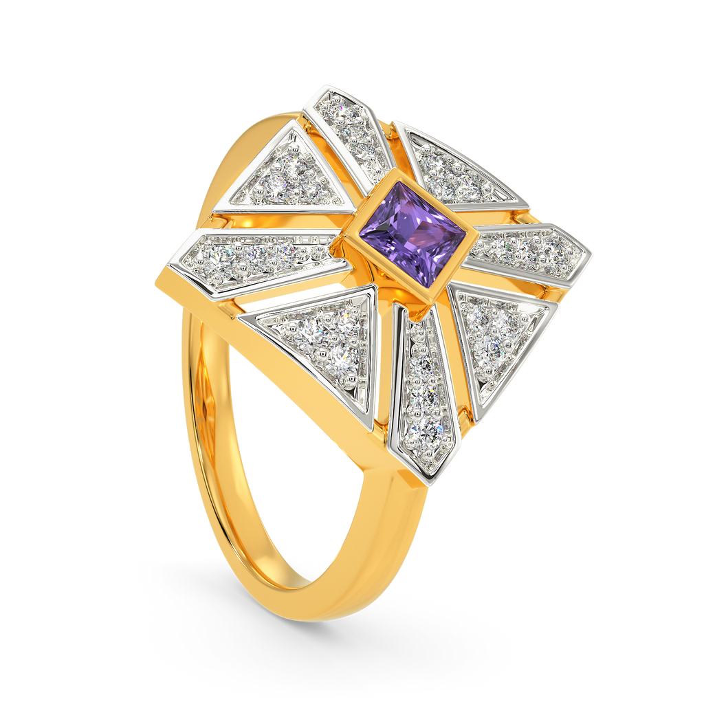 Purple Perfect Diamond Rings