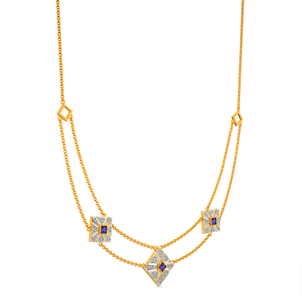 Purple Perfect Diamond Necklaces