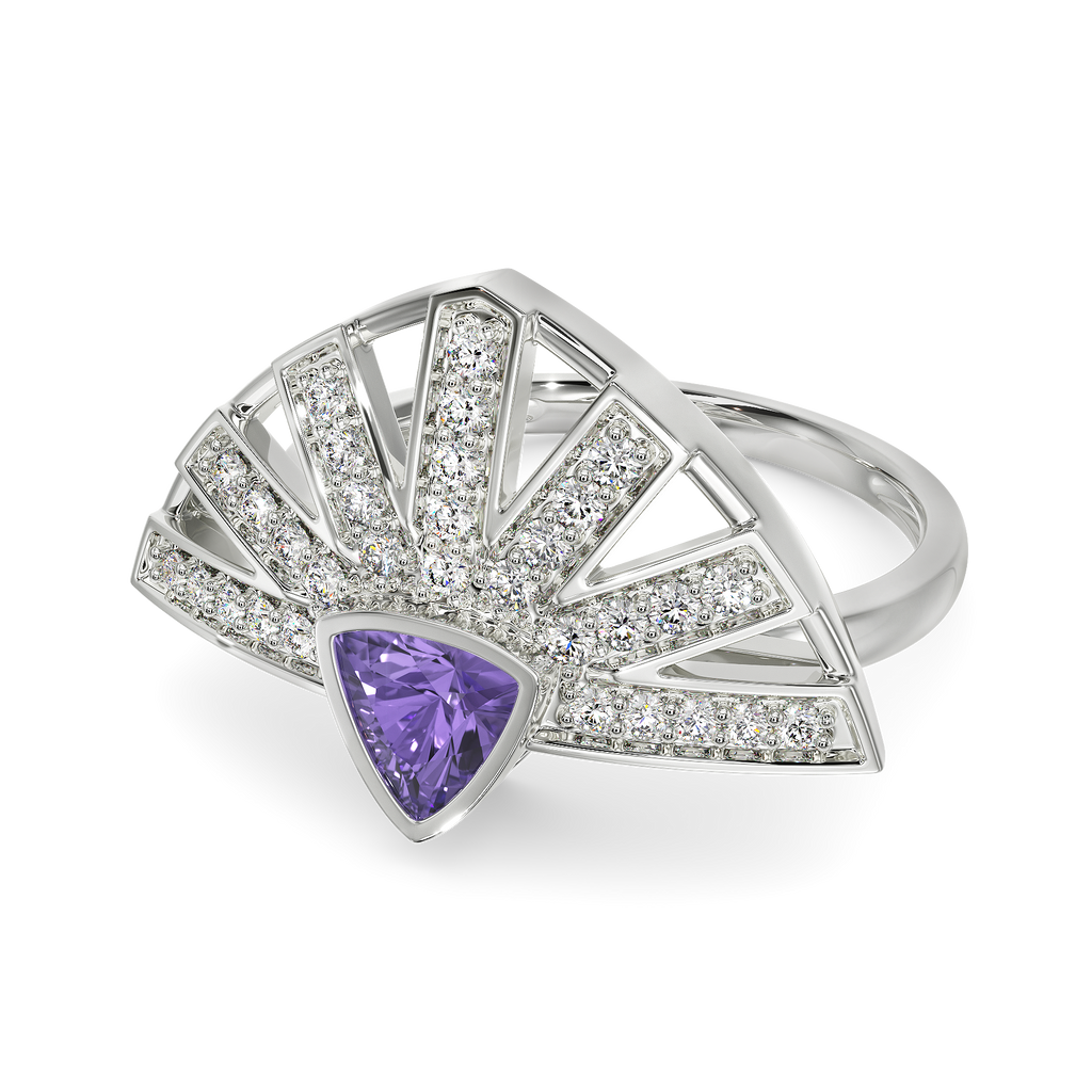 Purple Winter Diamond Rings